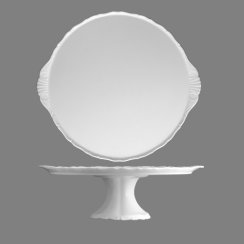 Tortový podnos na nohe biely