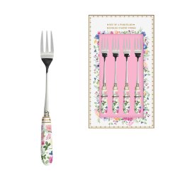 Dezertné vidličky kvety-4 ks