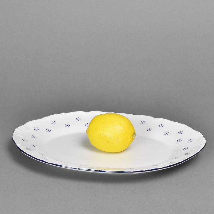 Misa oválna 36 cm Val.modrá