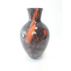 Váza farebná oranžovo-hnedá 27 CM