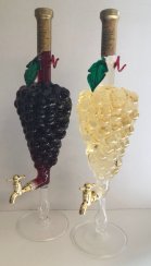 Ozdobná flaša čapovací strapec 0,5 L-červené